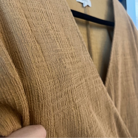 Madewell Cross Front Flutter Sleeve Minidress in Natural Lyst Small - Picture 3 of 7